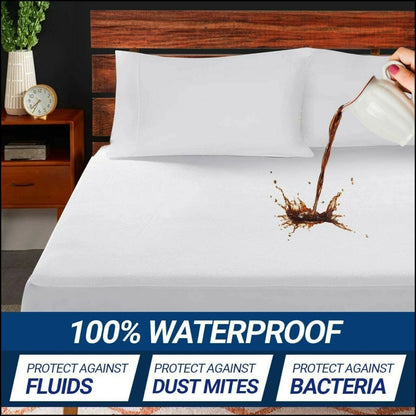 Non Noisy Waterproof Extra Deep Mattress Protector Fitted Bed Cover Double King