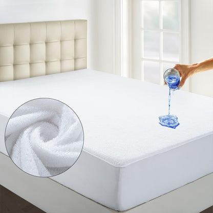 Non Noisy Waterproof Extra Deep Mattress Protector Fitted Bed Cover Double King