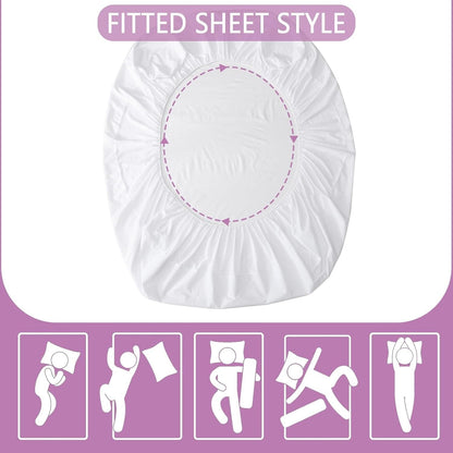 Non Noisy Waterproof Extra Deep Mattress Protector Fitted Bed Cover Double King