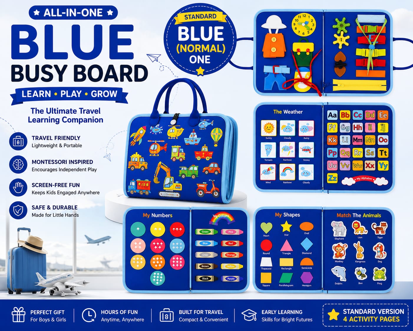 Chamwall™ Montessori Busy Board