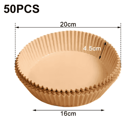50-Pack Air Fryer Paper Liners 16 CM