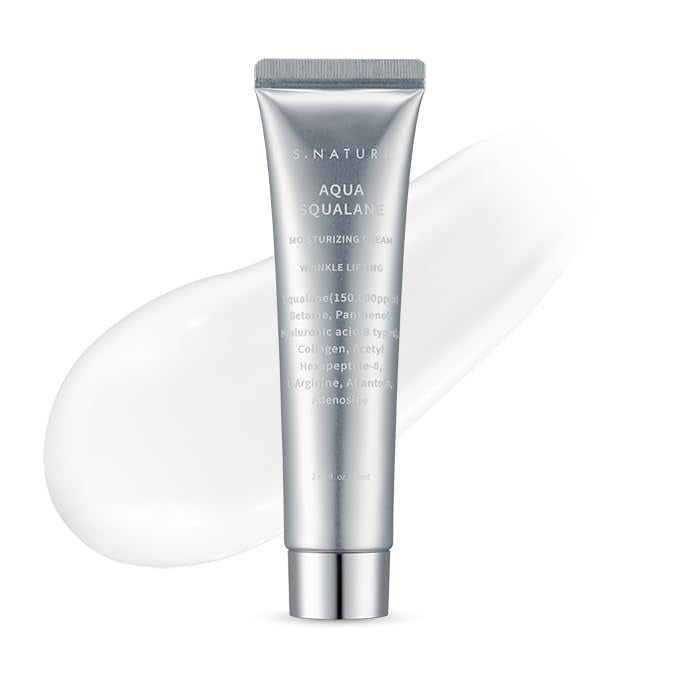 S. Nature AQUA SQUALANE MOISTURIZING CREAM | Face Moisturizer for Dry and Sensitive Skin, Vegetable Squalane 150,00ppm, Long-lasting Hydration, Pore Care
