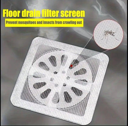 20Pcs Disposable Hair Catchers for Shower Mesh Shower Drain Covers Clean Faucet
