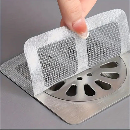 20Pcs Disposable Hair Catchers for Shower Mesh Shower Drain Covers Clean Faucet