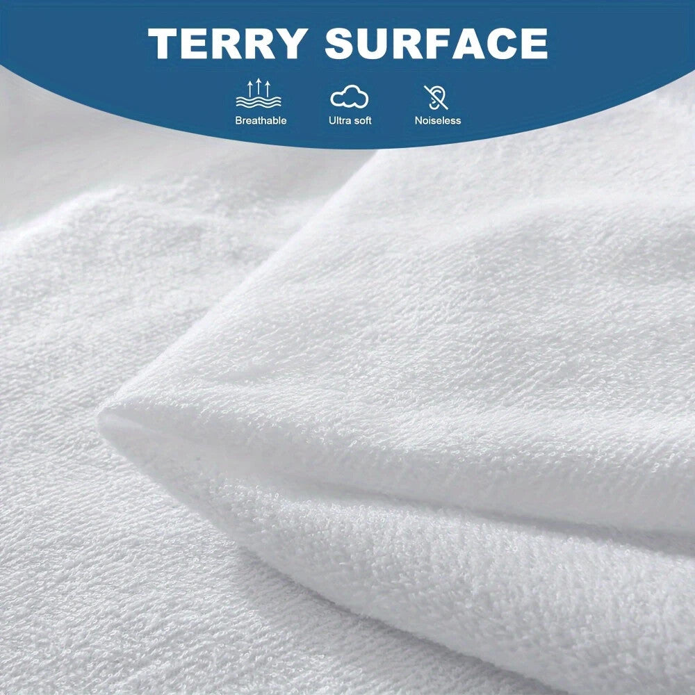 Non Noisy Waterproof Extra Deep Mattress Protector Fitted Bed Cover Double King