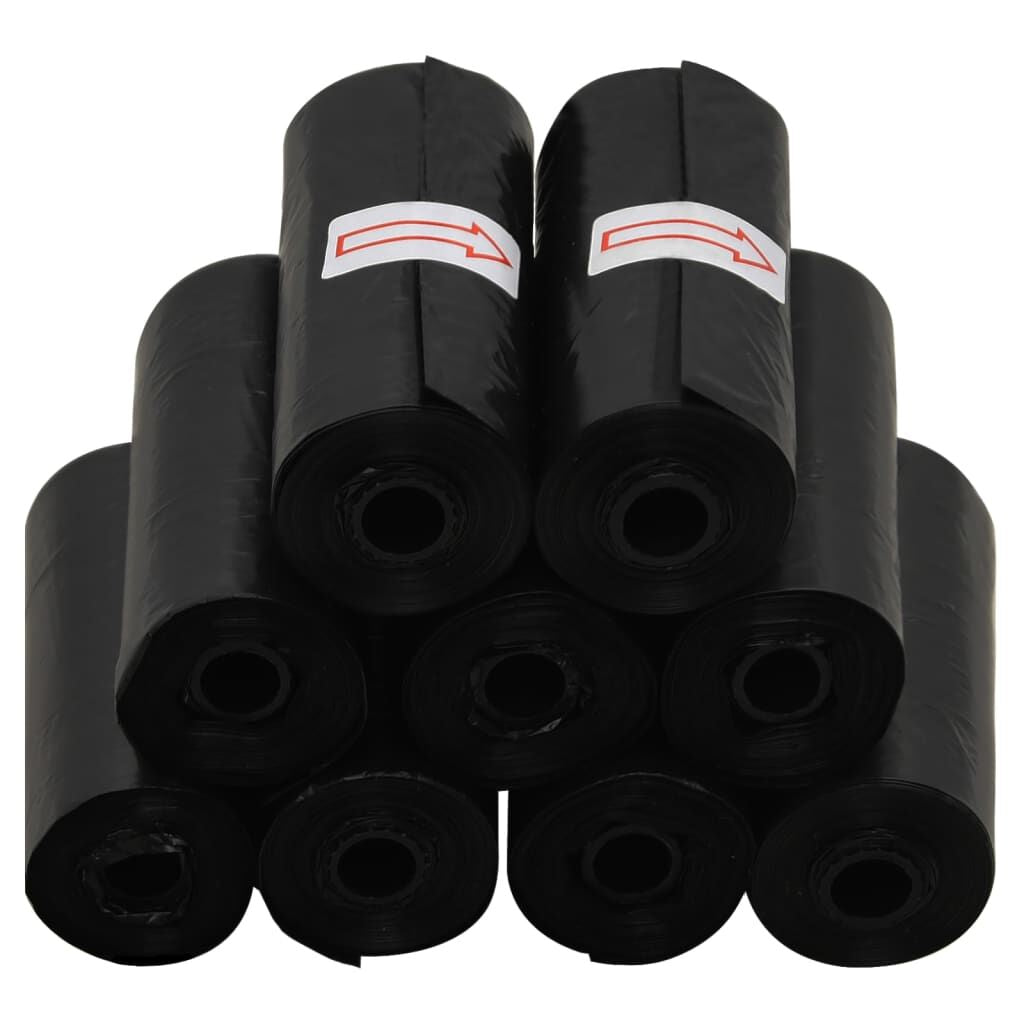 Dog Poop Bags 750 Pcs Black 30X20 Cm PE