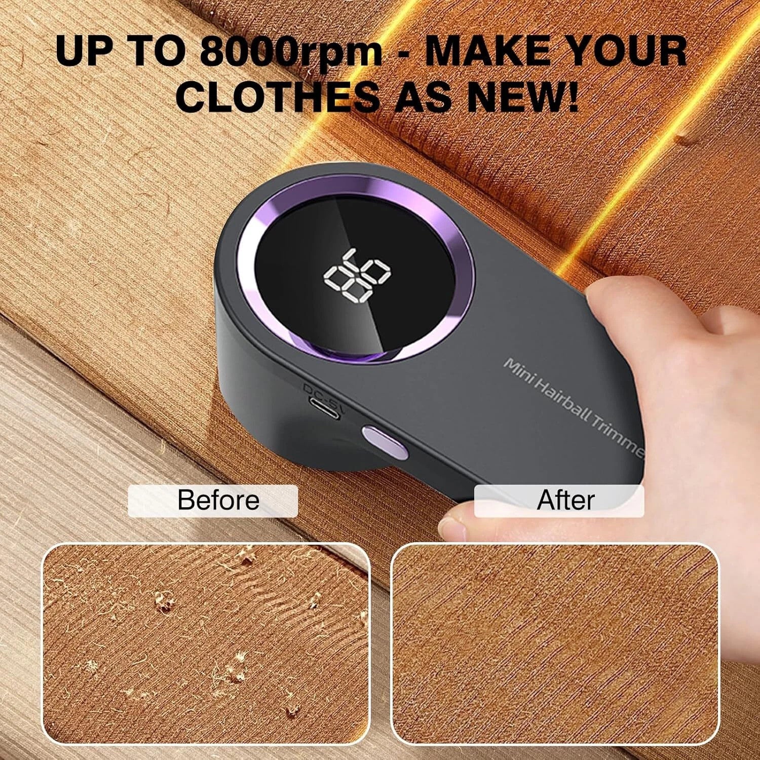 Electric Lint Remover USB Rechargeable Bobble Remover Fabric Shaver for Clothes