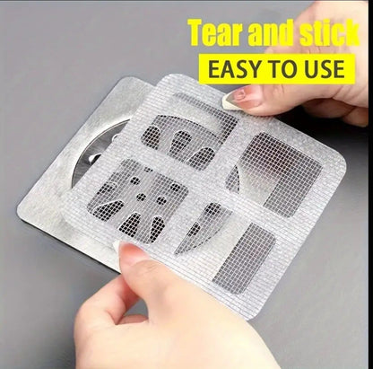 20Pcs Disposable Hair Catchers for Shower Mesh Shower Drain Covers Clean Faucet