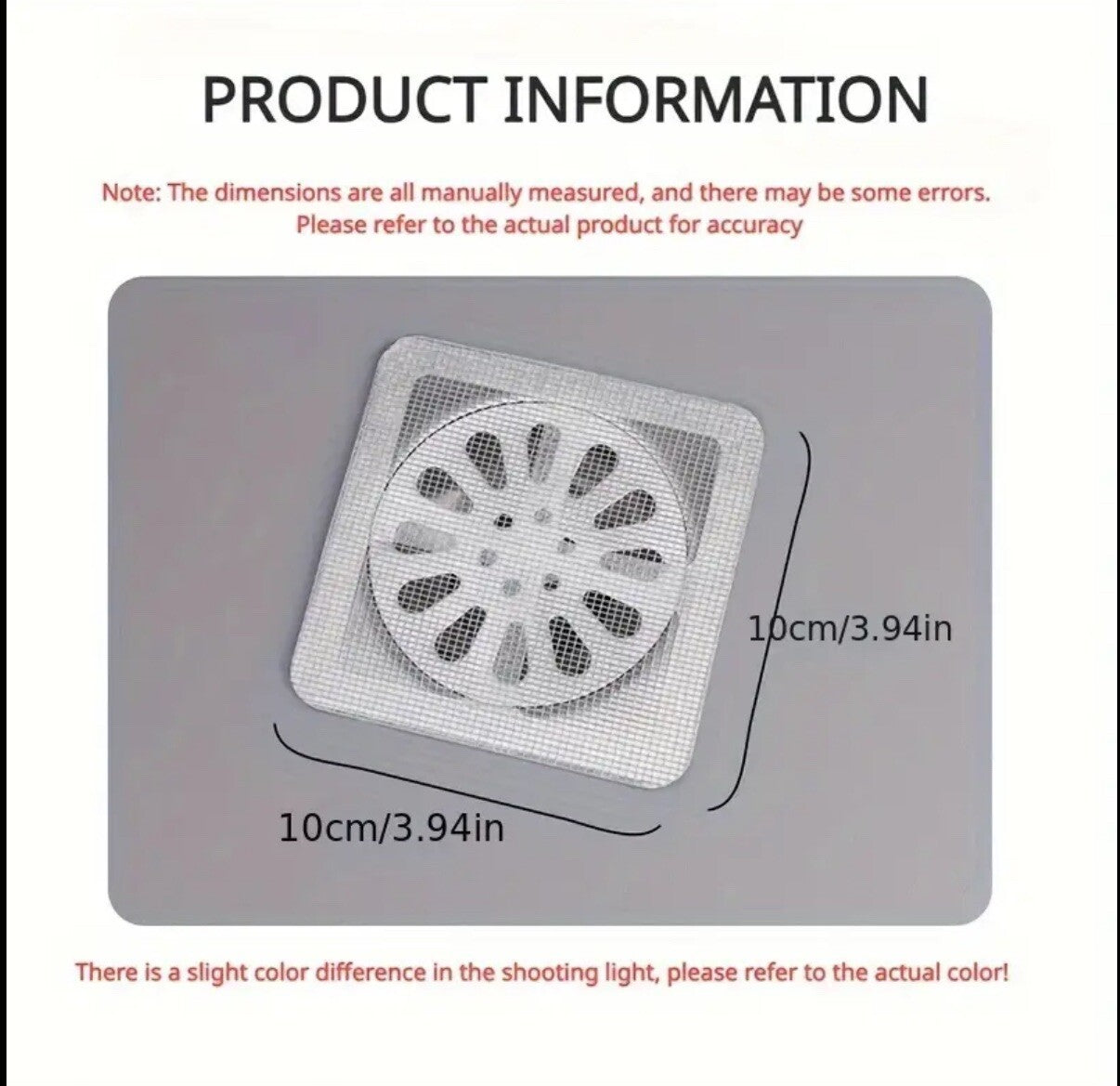 20Pcs Disposable Hair Catchers for Shower Mesh Shower Drain Covers Clean Faucet