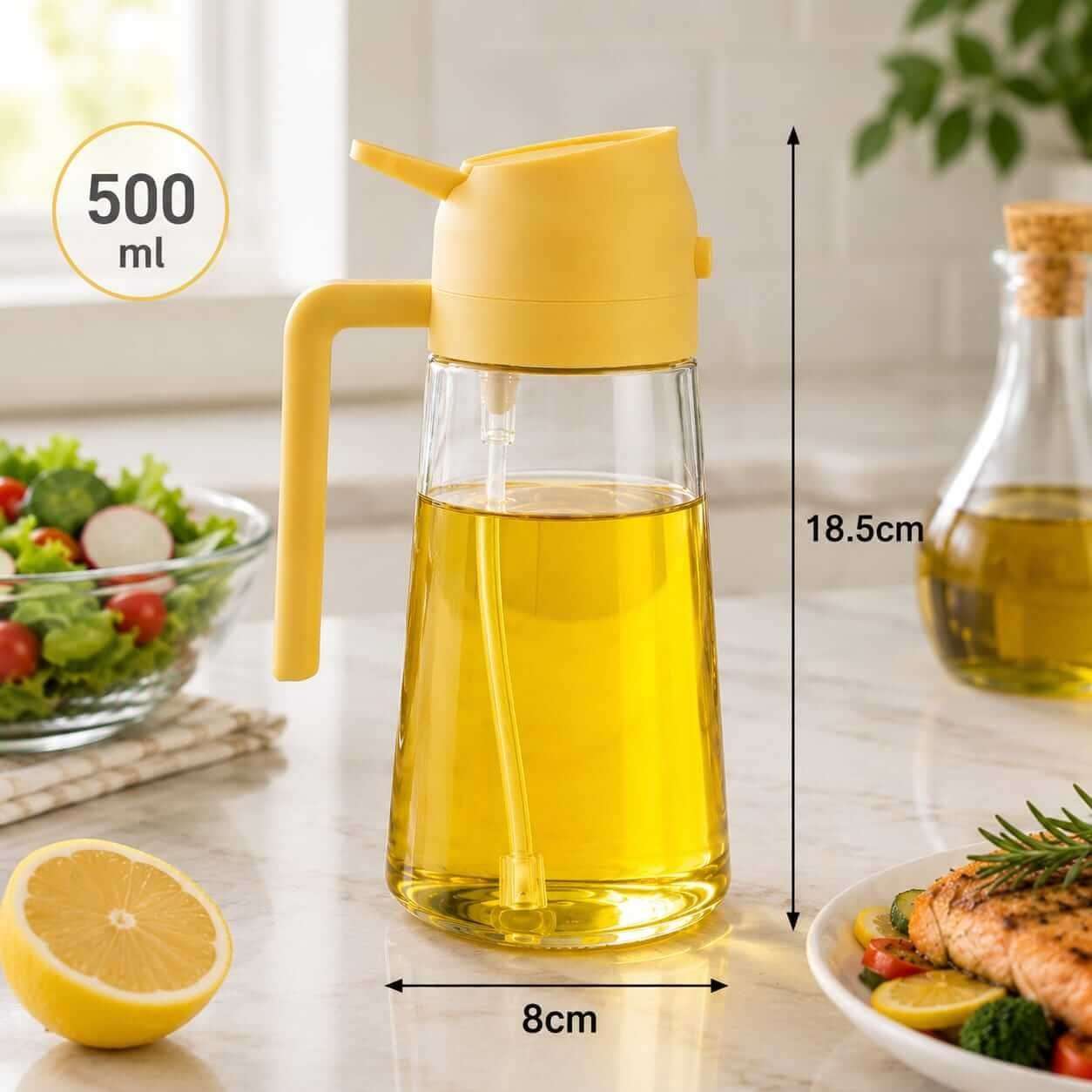 Chamwall 2-in-1 Glass Oil Sprayer & Dispenser